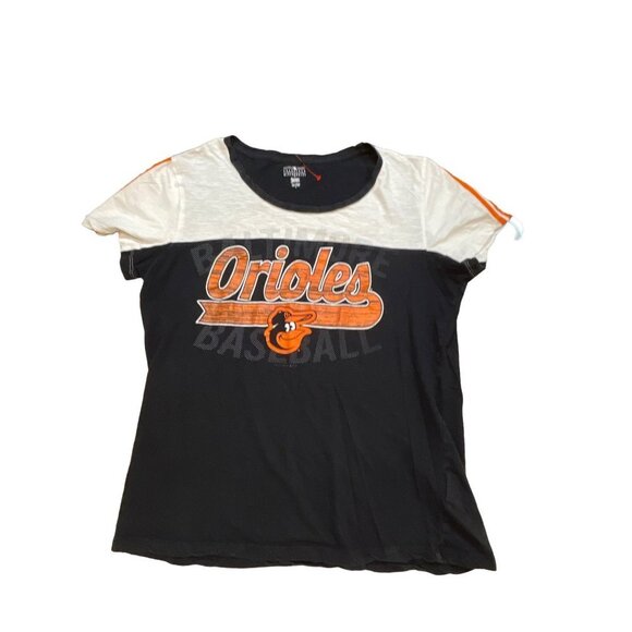 Baltimore Orioles Navy Fitted Short Sleeved MLB Shirt Sz L - Picture 1 of 9